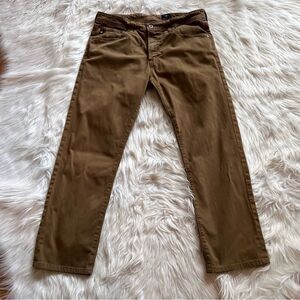 Adriano Goldschmied Jeans The Graduate Tailored Leg Mens Size 34x28 Tan Khaki